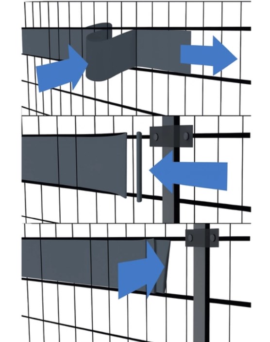 Taśma ogrodzeniowa SHARK 19 cm x 35 m + 20 klipsów antracytowa